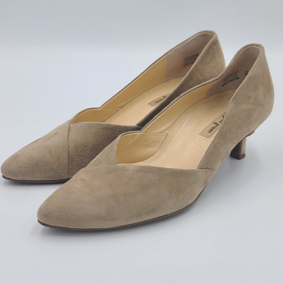 Paul Green Shoes - Paul Green Beverly Surplice Suede Point Toe Kitten Heels